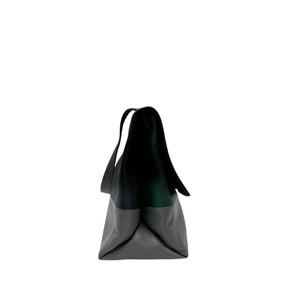 Celine Green Leather Shoulder All Gray Bag Black Soft